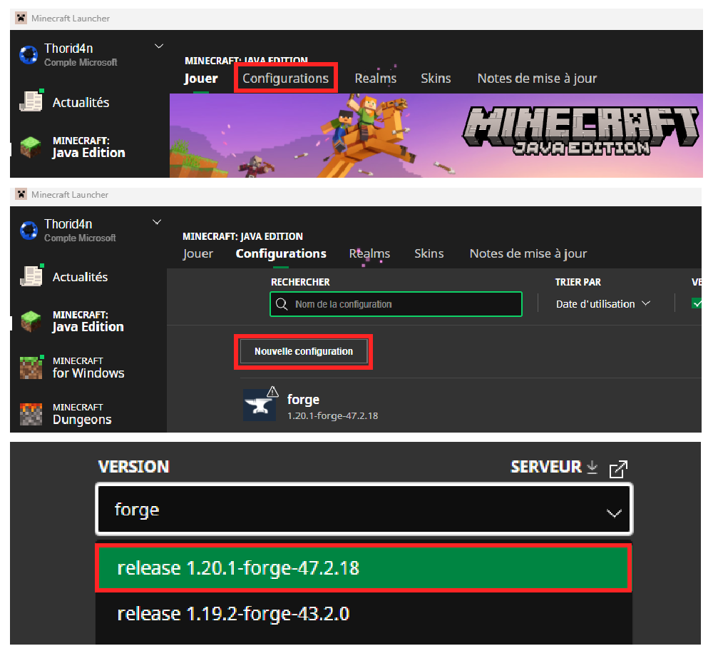 Installation via le Launcher